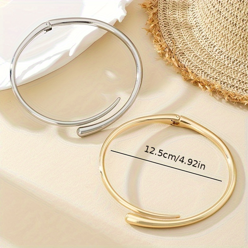 Women's Golden Tone Adjustable Ring Choker Necklace